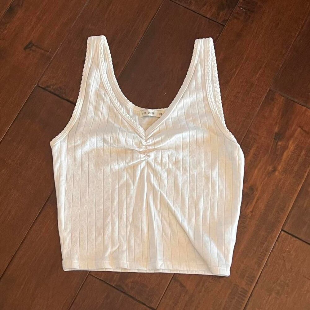 Cotton-on Women's White and Cream Vest Size S